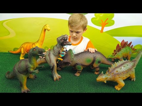 Битва Динозавров - Хищники против Травоядных - Видео для детей. Dinosaurs for Kids