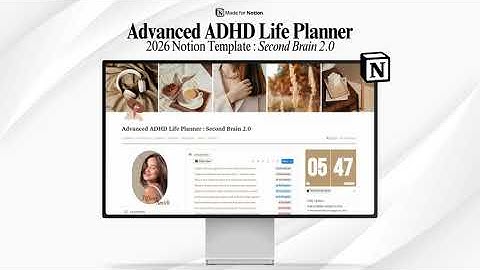 Quick Walkthrough : Advanced ADHD Life Planner : Second Brain 2.0 (Notion Template Tour)