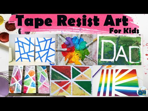 Name Art: Tape Resist Canvas Paintings for Young Children