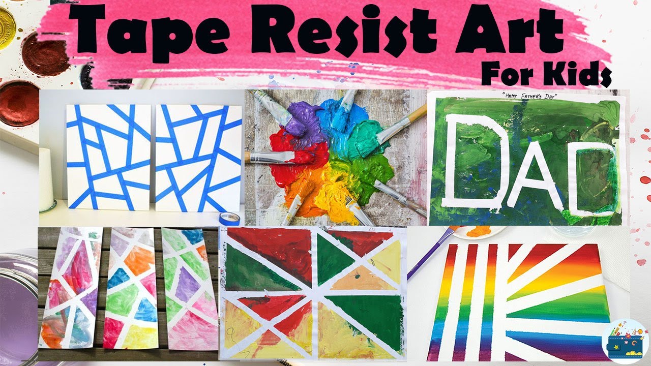 Tape Resist Art for Kids, Toddlers & Preschoolers