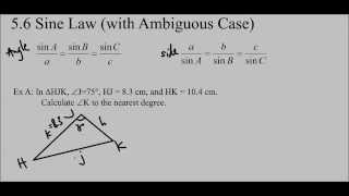 Ms Ma's Grade 11 Lesson 5.6: Sine Law with Ambiguous Case