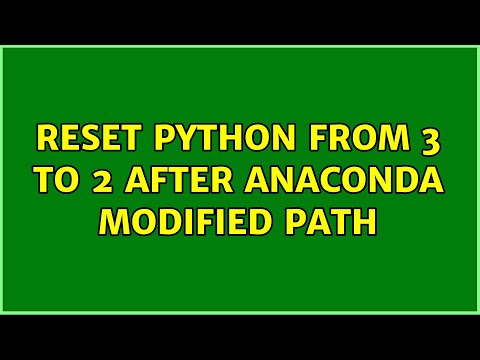 Ubuntu: Reset python from 3 to 2 after anaconda modified PATH