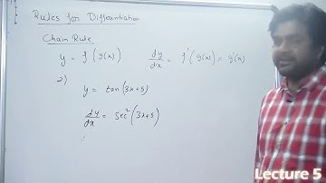 Rules of Differentiation: Lecture 5, Part 3. Chain Rule