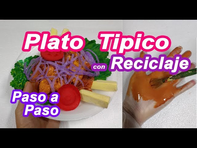 COMIDA DE JUGUETE / Platos de comida hechos con papel 