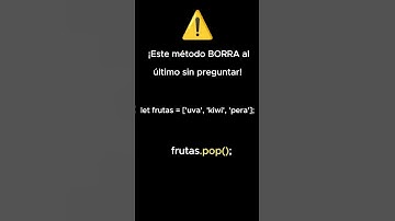 ¡Este método borra el último elemento SIN AVISAR! 😱 | arrays pop() explicado en 7 s  #shorts