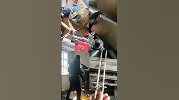 MACHINING ON THE LATH USING KNIFE TO MAKE ROUND STEEL SQUARE BAR IN THE MECHANICAL WORKSHOP