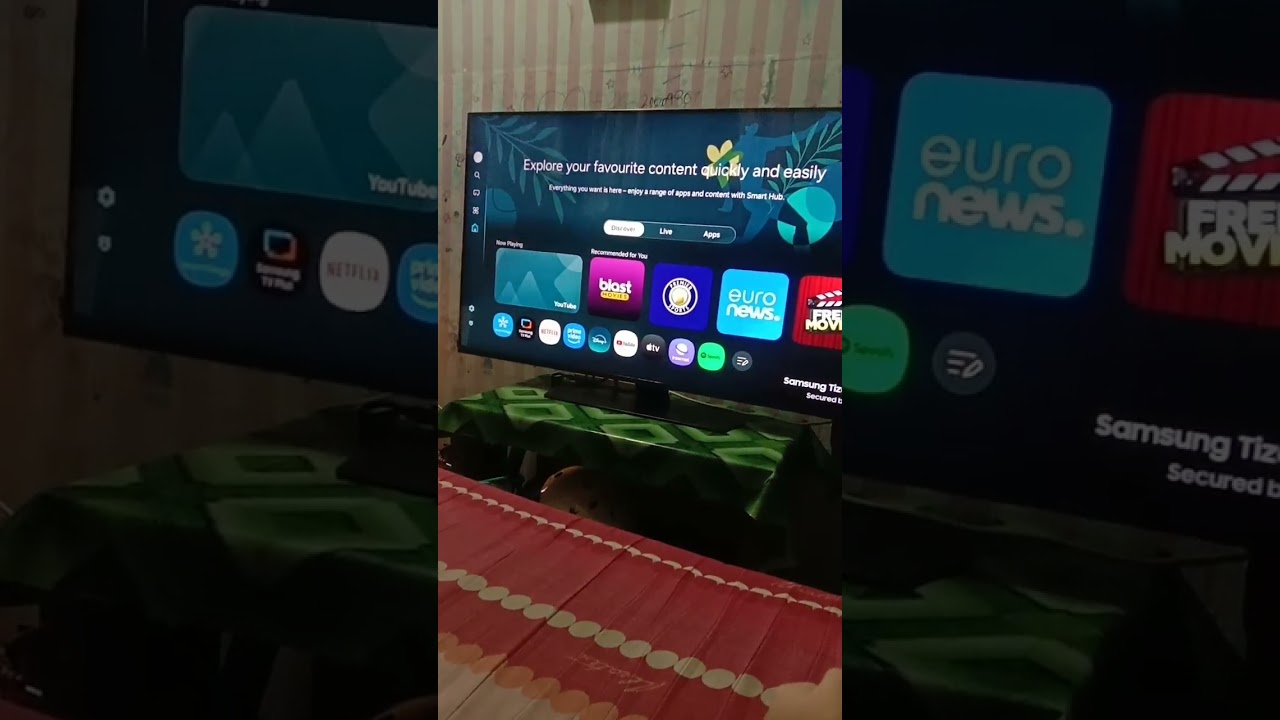 Samsung neo QLED qn90f with stand part 2 startup and shut down