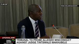 Judge Tintswalo Makhubela appearing before the Judicial Conduct Tribunal for gross misconduct