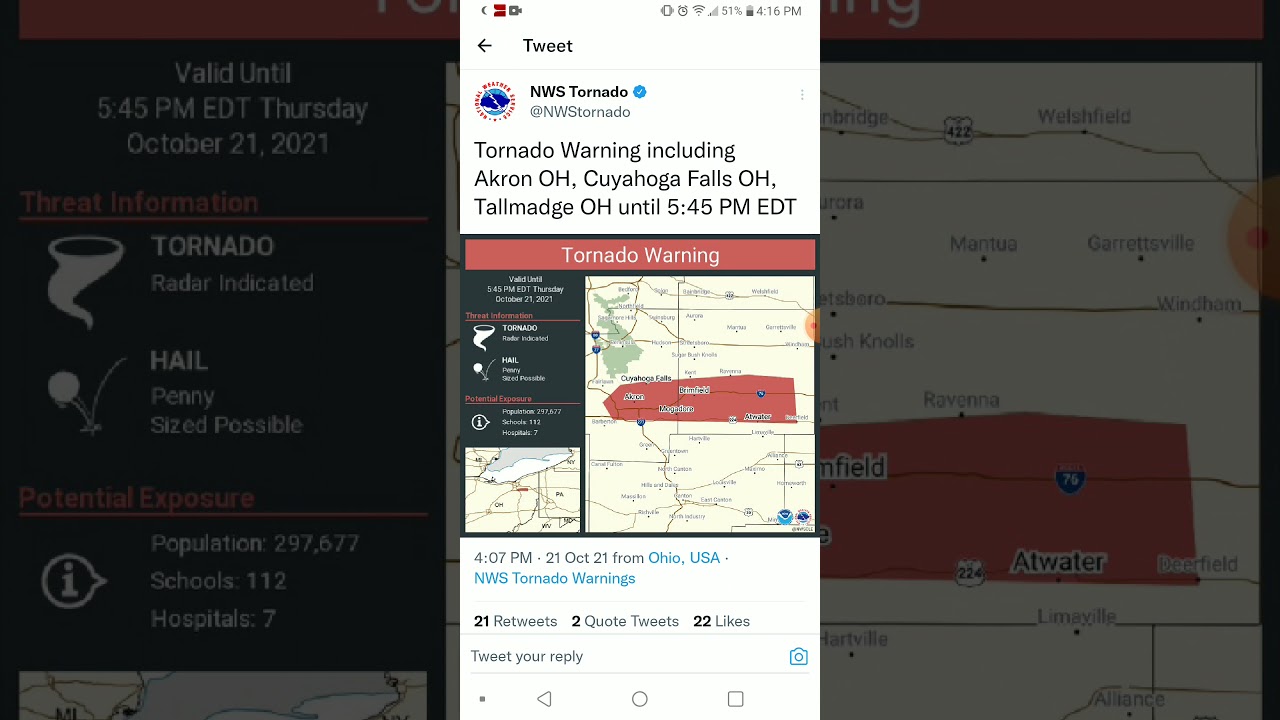 Akron, Ohio Tornado 10-21-21 - YouTube