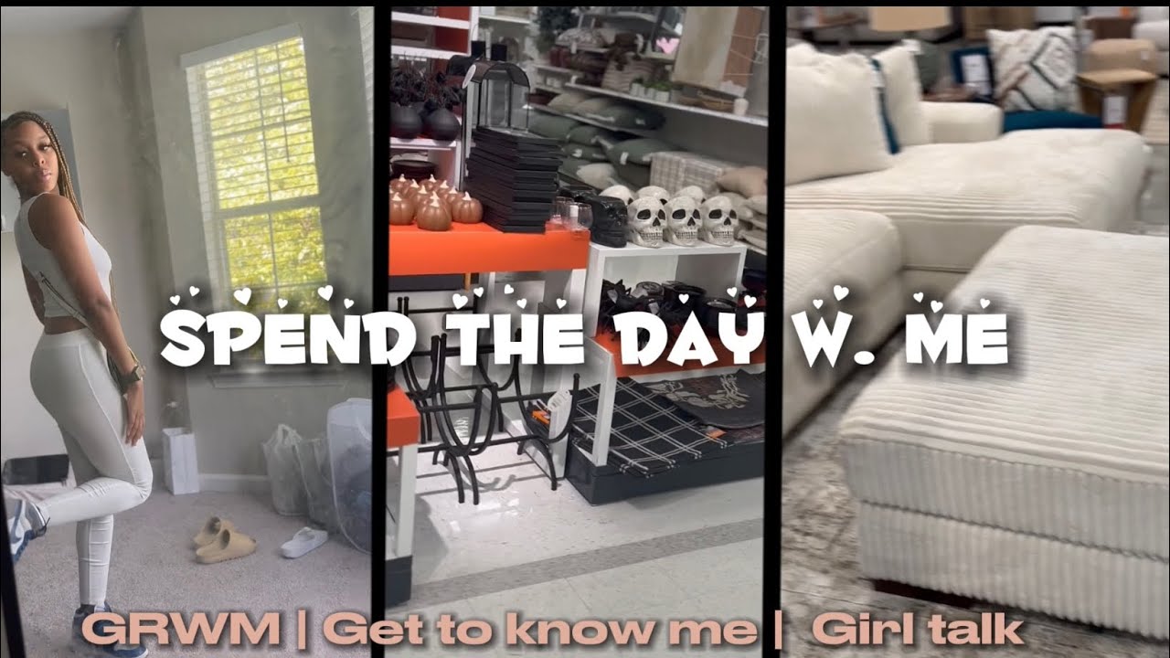 FIRST VLOG: GRWM, GET TO KNOW ME, FURNITURE SHOPPING, GIRL TALK