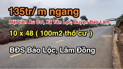 10m mặt tiền đường Âu Cơ, Xã Tân Lạc, Huyện Bảo Lâm / BĐS Lâm Đồng.