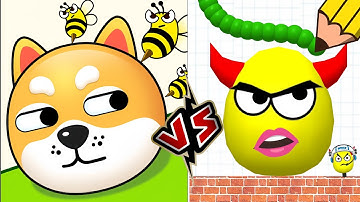 Draw to smash logic puzzle 🆚 save the pets & bees gameplay part 3