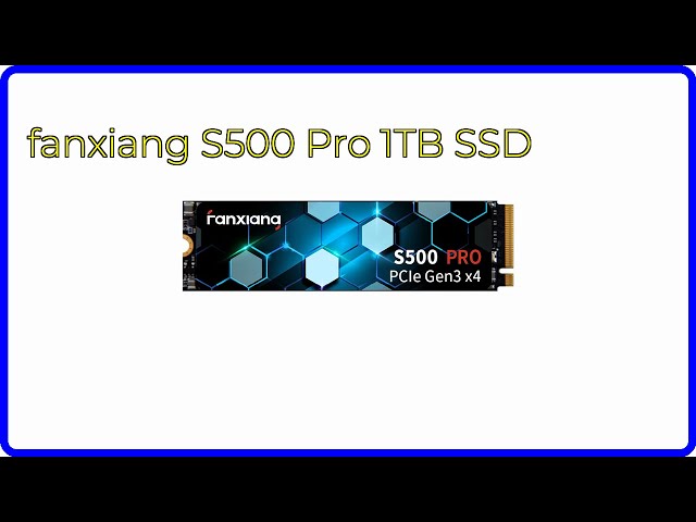 REVIEW (2026): fanxiang S500 Pro 1TB SSD. ESSENTIAL details. - YouTube