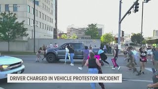 Iowa man charged for hitting a protester with vehicle in Cedar Rapids