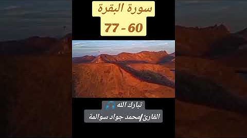 سورة البقرة 60-77: القارئ/محمد جواد سوالمة