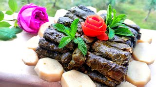 يالنجي ورق عنب بالزيت بالبرغل على الطريقة اللبنانية | grape leaves