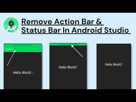 How To Hide Action Bar In Android Studio - Specific or All Activities (2021)