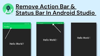How To Hide Action Bar In Android Studio - Specific or All Activities (2021)