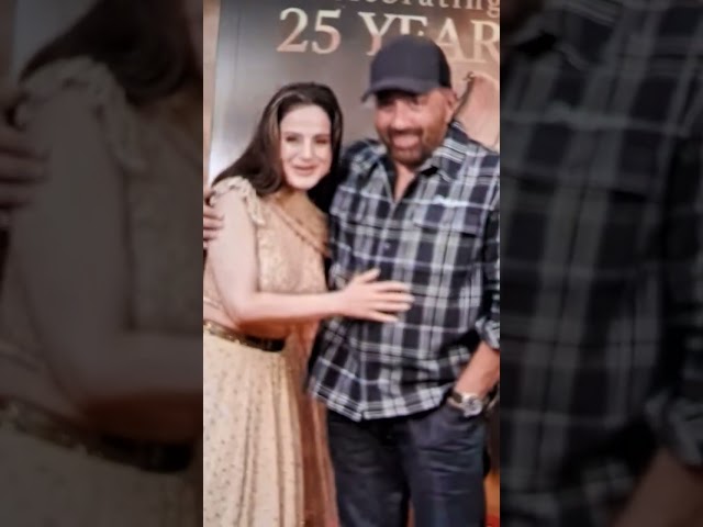 Looking handsome #sunnydeol with #amishapatel | celebration of "Gadar" | Bollywood #shorts #ytshorts