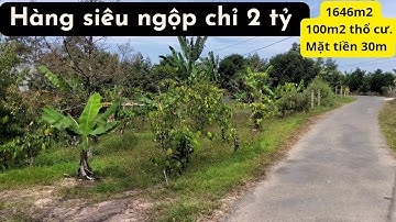 #157 Đất giá siêu ngộp. Chỉ 2 tỷ cho lô đất mặt tiền 30m có sẵn thổ cư 100m2.