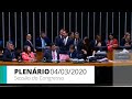 Sessão do Congresso Nacional - Discussão e votação de vetos | 04/03/20