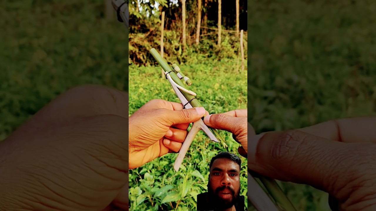 New Bamboo Slingshot Making 🔥 | Survival DIY Tool 😍 