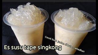 How to make cassava tape ice.. Suitable for selling during the month of Ramadan.