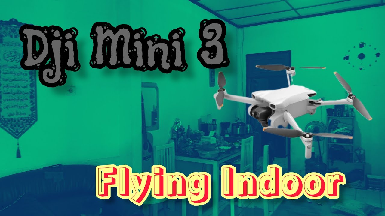 baru beli langsung test drone dji mini 3 terbang di dalam ruangan ...