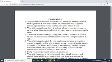 Lezione sui cicli for e while