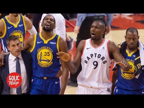 Raptors fans cheer after Kevin Durant goes down | 2019 NBA Finals | Golic and Wingo