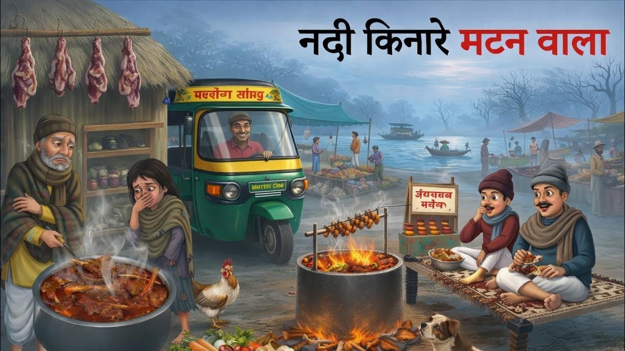 ठंड में नदी किनारे गरीब मटन वाला thand mein Nadi kinare Garib mutton walaHindi kahaniyan