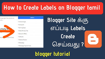 Create labels on blogger website | Create labels / Category pages on blogger | blogger tutorials