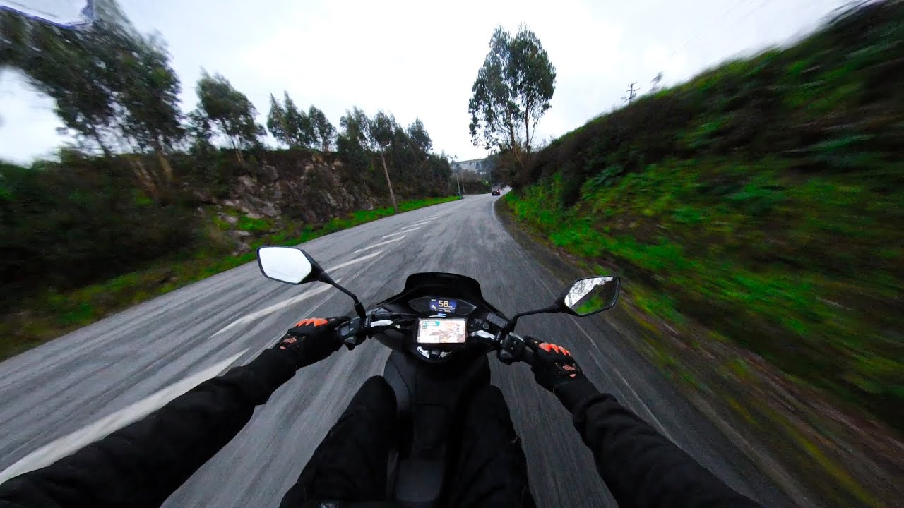 POV: HONDA PCX 125 Scooter Ride at suburbs of Portugal