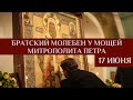 Трансляция Братского молебна перед иконой с мощами митрополита Петра