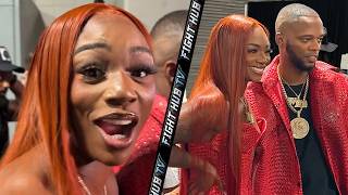 Claressa Shields REACTS to Ray J beating Orlando Brown at Grand Arrival for fight night!