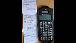 TI-36X Pro Logarithm and exponential functions