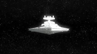 Star Destroyer exits light speed