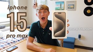 iphone 15 pro max unboxing *natural titanium* | upgrading from an iphone 12 pro