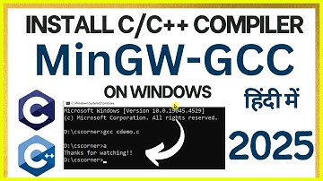 How to install MinGW w64 on Windows 11/10 [2025 ] | MinGW GNU Compiler | Compiler for C & C++