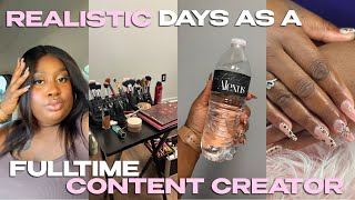 a realistic days as a full-time content creator ꨄ︎ my first collaboration & modeling experience