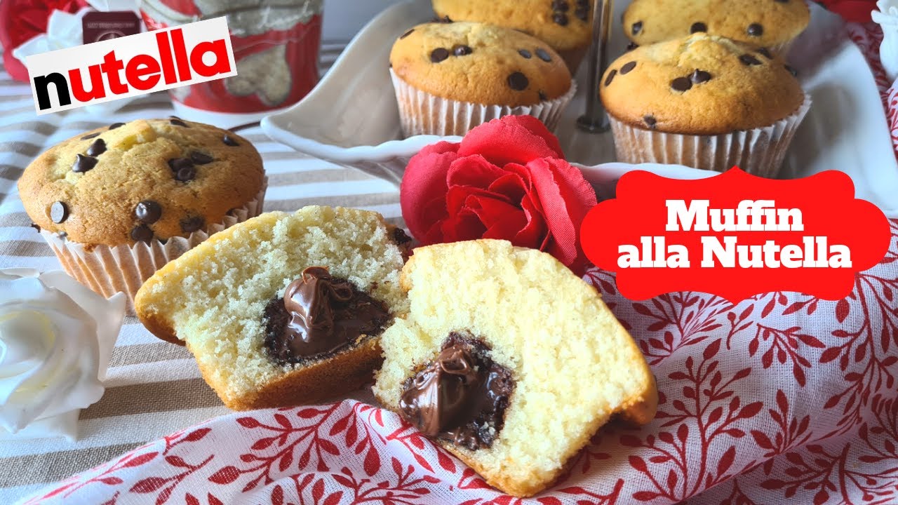 MUFFIN ALLA NUTELLA dal cuore morbido