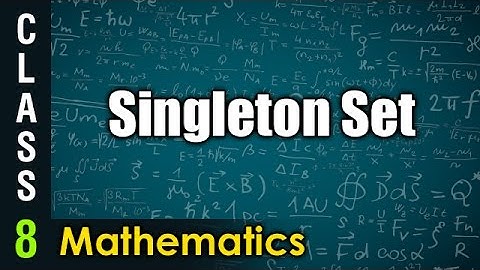 Singleton Set | 8th Class Mathematics | Digital Teacher