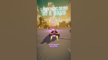 Cosmic Race play demo dropping in 2 days at #steamracingfest #indiegame #racinggame #steamwishlist