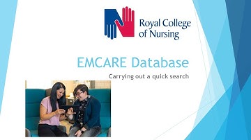 Emcare database: carrying out a quick search