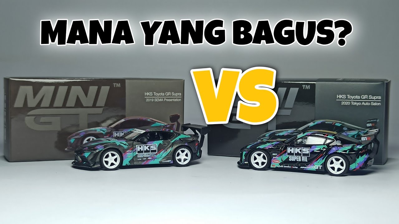 MINI GT HKS TOYOTA GR SUPRA 2020 TOKYO AUTO SALON VS HKS