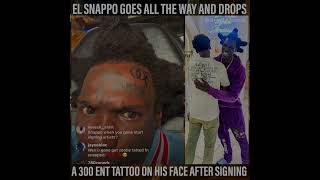 BROWARD ARTIST @Elsnappo1900 DROPS A 300 ENTERTAINMENT TATTOO ON THE FACE #shorts