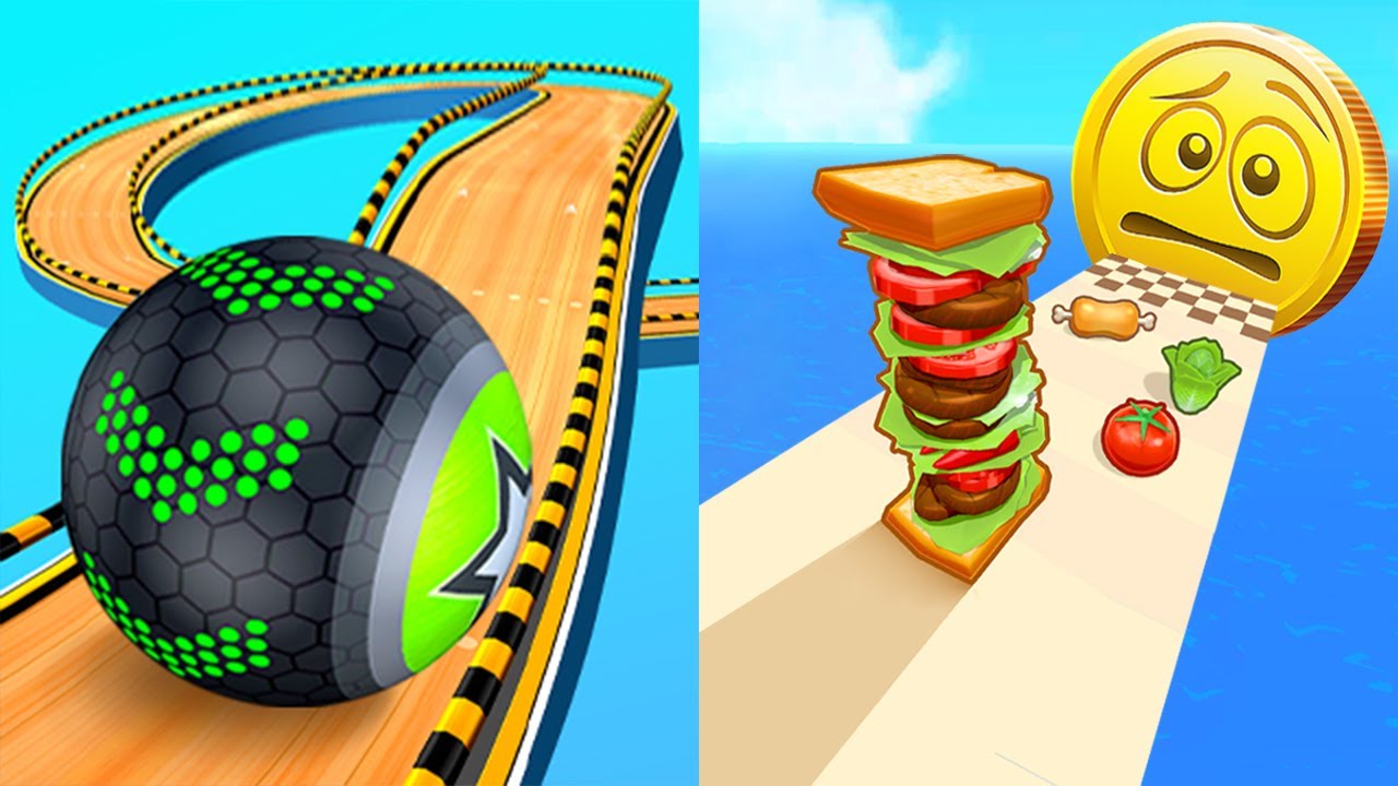 Going Balls VS Sandwich Run,BallRun 2048,Coin Rush BIG UPDATE Hard Levels Top Tiktok Gameplay nvtrof