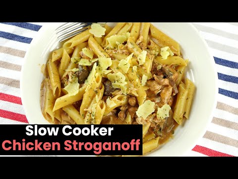 Creamy Slow Cooker Chicken Stroganoff