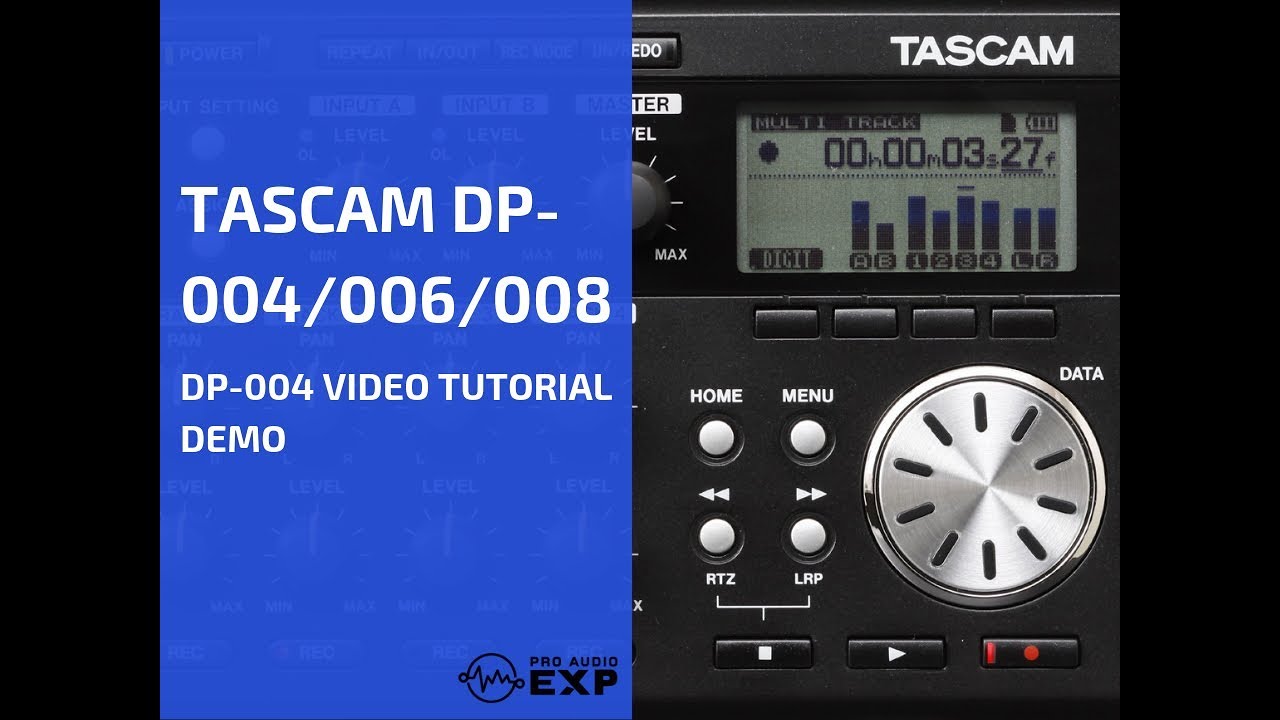 Tascam DP-004 Video Tutorial Demo Review Help Bouncing Tr