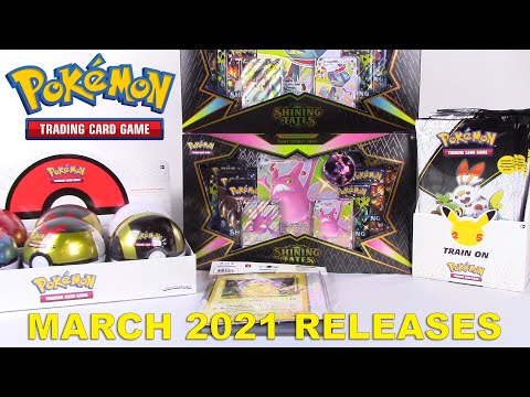 Pokemon Cards SHINING FATES, JUMBO CARDS, TINS (MARCH 2021 RELEASES) TCG  Review - BBToyStore.com - YouTube
